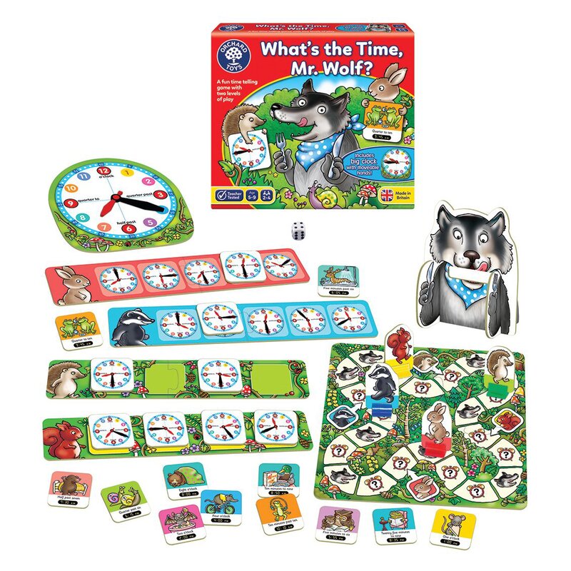 Orchard toys - joc de societate cat este ceasul domnule lup