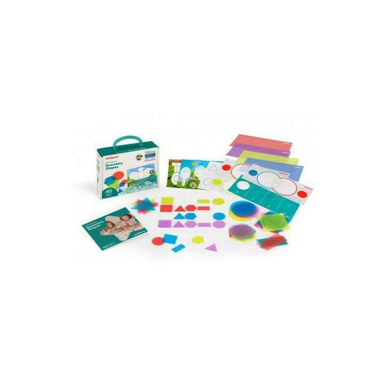 Miniland - joc educativ forme geometrice , cu piese translucide