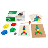 Toys For Life - Joc Educativ de constructii cu ciocan si cuie Forme Geometrice