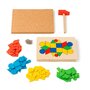 Toys For Life - Joc Educativ de constructii cu ciocan si cuie Forme Geometrice - 2