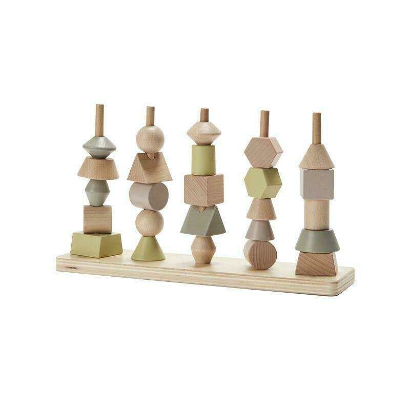 Byastrup - joc educativ de stivuire cu diverse corpuri geometrice culori pastelate +3 ani