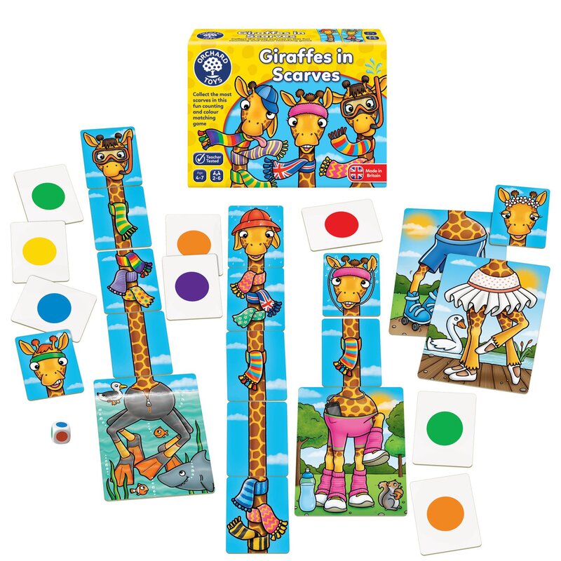 Orchard toys - joc educativ girafe cu fular
