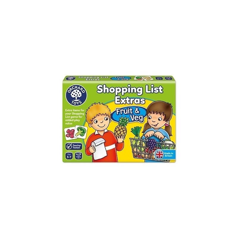 Orchard toys - joc educativ in limba engleza lista de cumparaturi, fructe si legume