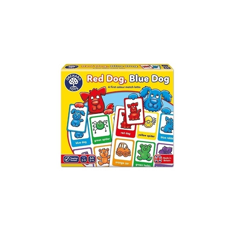 Orchard toys - joc educativ loto in limba engleza catelusii - red dog, blue dog