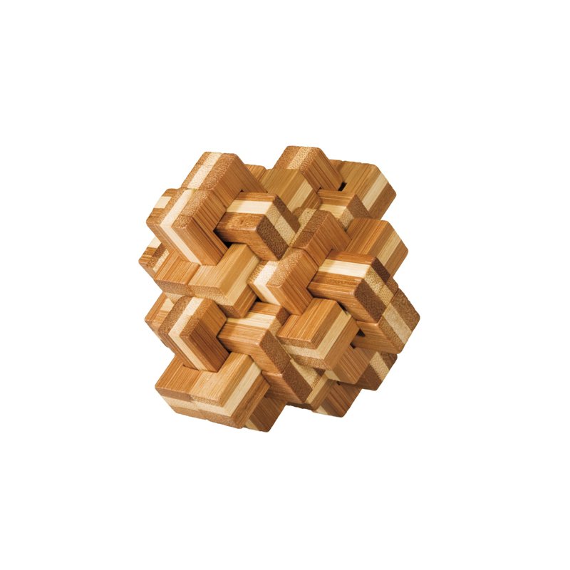 Fridolin - joc logic iq din lemn bambus ananas 3d