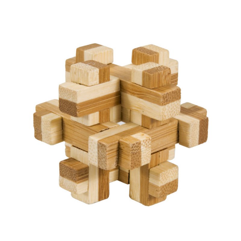 Fridolin - joc logic iq din lemn bambus in cutie metalica-10