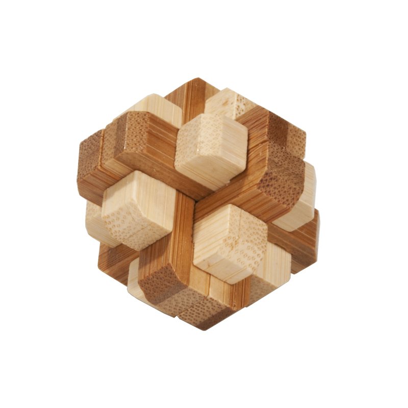 Fridolin - joc logic iq din lemn bambus in cutie metalica-4