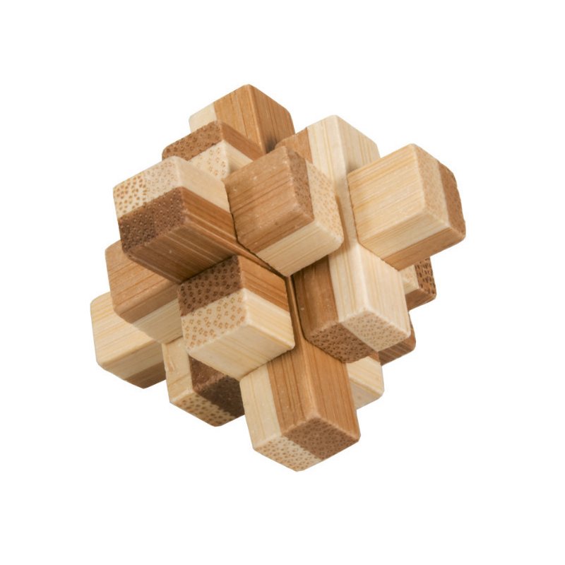 Fridolin - joc logic iq din lemn bambus in cutie metalica-9