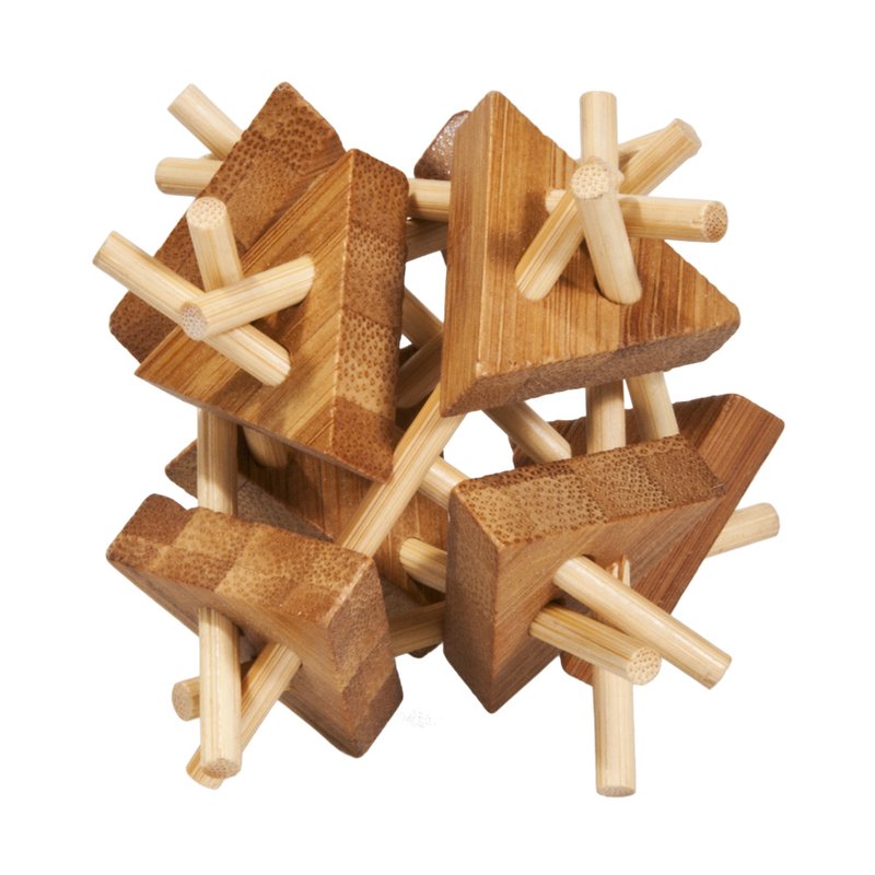 Fridolin - joc logic iq din lemn bambus sticks&triangles