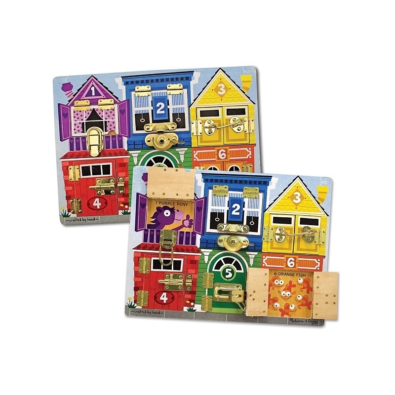 Melissa & doug - joc pentru dezvoltarea abilitatilor incuie si descuie melissa and doug