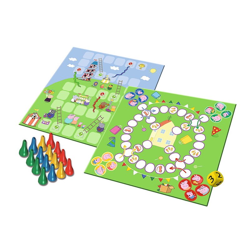 Trefl - Set de jocuri Ludo , Peppa Pig, Cu Serpisori scari