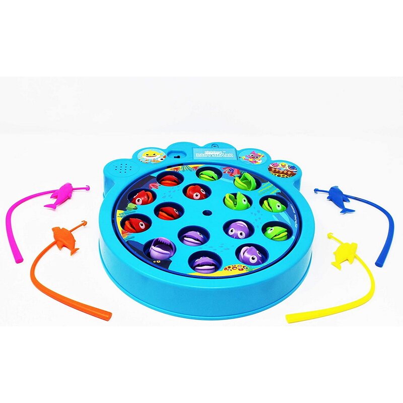 Spin master - joc de indemanare pescuit cu celebrul cantec baby shark, multicolor