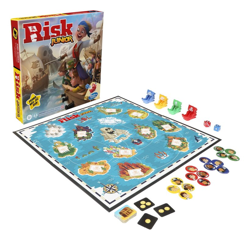 Hasbro - joc de societate risk junior , in limba romana, multicolor