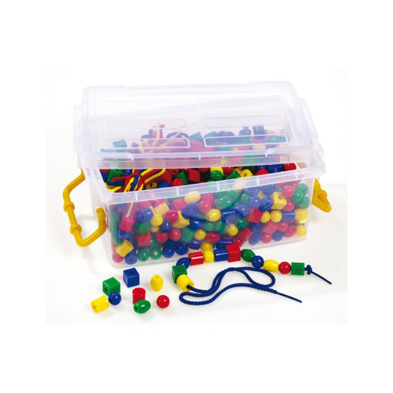 Vinco - joc de insiretat margele cu 6 snururi, 650 piese, multicolor