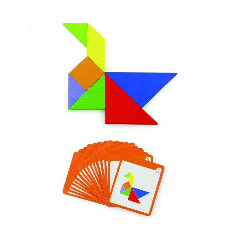 Viga - joc educativ tangram magnetic , cu 35 piese