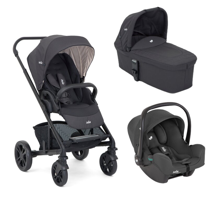 Joie - Carucior pentru copii multifunctional 3 in 1 Chrome Ember (Carucior Chrome Ember + Landou Chrome Ember + scoica i-Snug Ember)