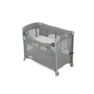 Joie - Patut pliant pentru cosleeping Kubbie Foggy Gray