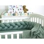 Jolie - Suport de dormit Baby nest Pure Impletit, 240x21 cm, Verde - 4