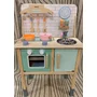Bucatarie copii, Joueco, Din lemn certificat FSC, Cu accesorii, Reglabila pe inaltime, 86x56 cm, 3 ani+, Multicolor - 13