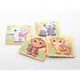 Joueco - Set 4 puzzle-uri din lemn certificat FSC, Familia Wildies, Elefant, maimuta, panda si tigru, 15x18.5 cm, 12 luni+,4 piese/puzzle, Multicolor - 7