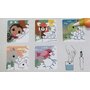 Set creativ, Joueco, The Wildies Family Magic Reveal, De colorat, Cu instrument pentru desenat cu apa, 5 planse, 17x 17 cm, 3 ani+, Multicolor - 3