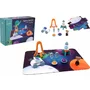 Set de joaca, Joueco, Statie spatiala, Din lemn certificat FSC, Include o plansa si 6 figurine in forma de elemente spatiale, 12 luni+, Multicolor - 1