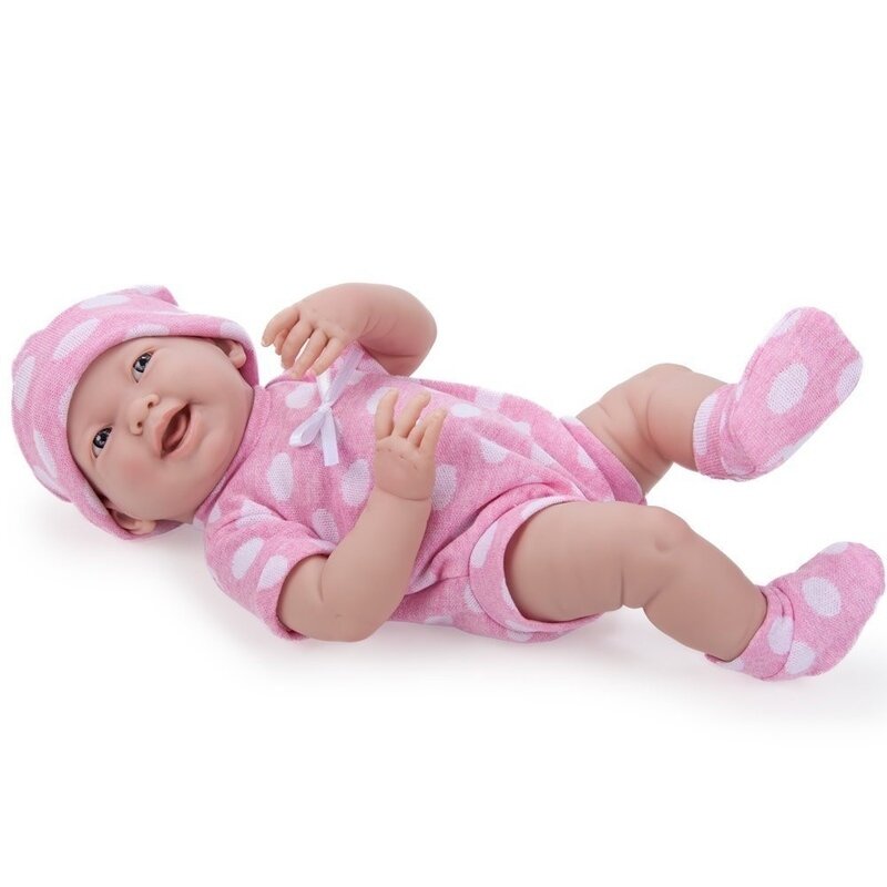 Jucarie bebelus in costum roz