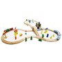 Jucarie cale ferata din lemn cu tren cu baterii Ecotoys HM015147, 69 elemente, multicolor - 1