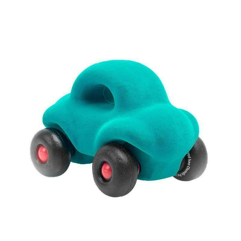 Rubbabu - jucarie cauciuc natural masinuta buggy, medie, verde,
