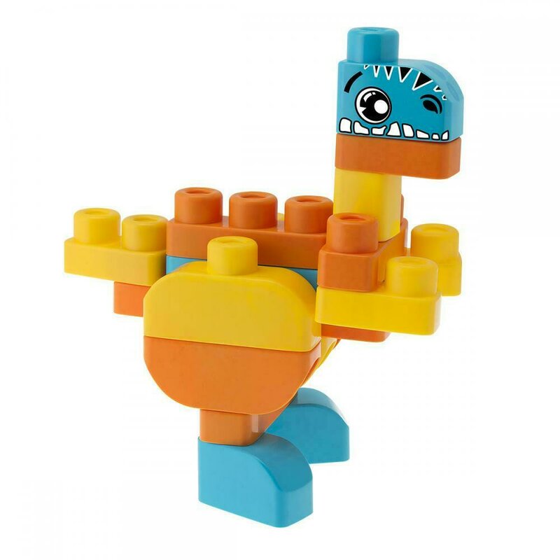 Chicco - jucarie app set 30 piese constructie 3d dinozauri, 12luni+