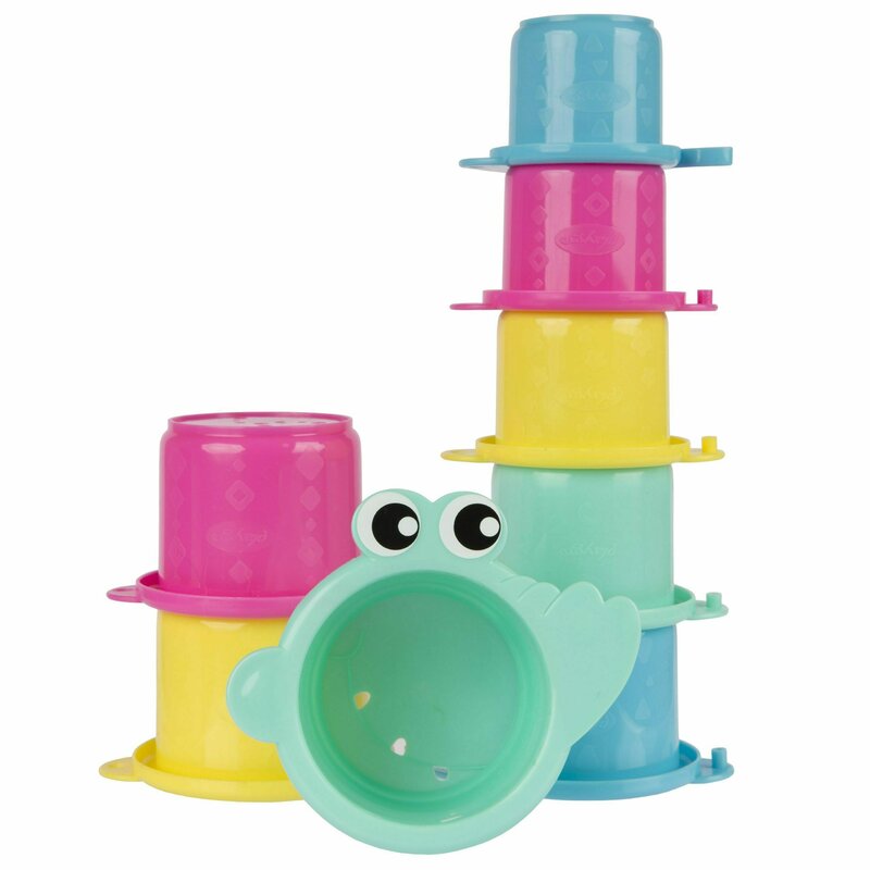 Jucarie de baie, Playgro, Croc Cups, 8 piese