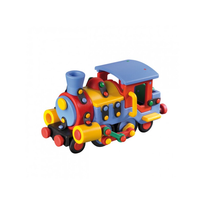 Mic o Mic - Set de constructie Locomotiva 3D, 19.1 cm