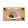 Jucarie de stivuire, Petite&Mars, Rainbow Stardust Wood of Mars, 7 piese, 24 luni+, Multicolor - 3