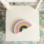 Jucarie de stivuire, Petite&Mars, Rainbow Stardust Wood of Mars, 7 piese, 24 luni+, Multicolor - 5