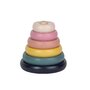 Jucarie de stivuire, Petite&Mars, Turn Orbit Wood of Mars, 10 cm, 36 luni+, Multicolor - 1