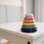 Jucarie de stivuire, Petite&Mars, Turn Orbit Wood of Mars, 10 cm, 36 luni+, Multicolor - 4