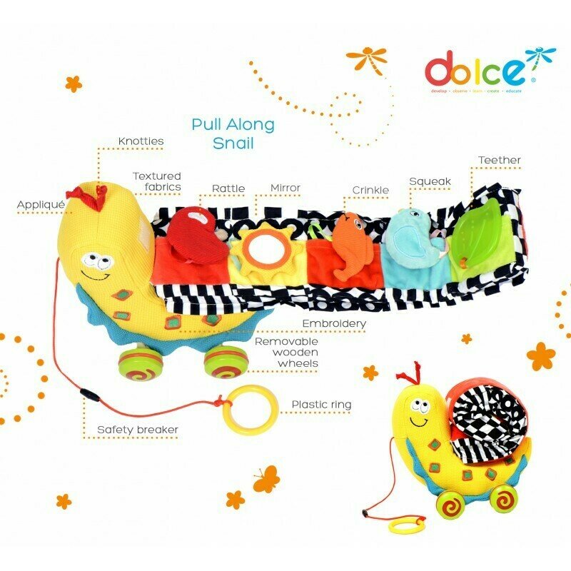 Dolce - jucarie interactiva melc , cu activitati, cu functie de tras
