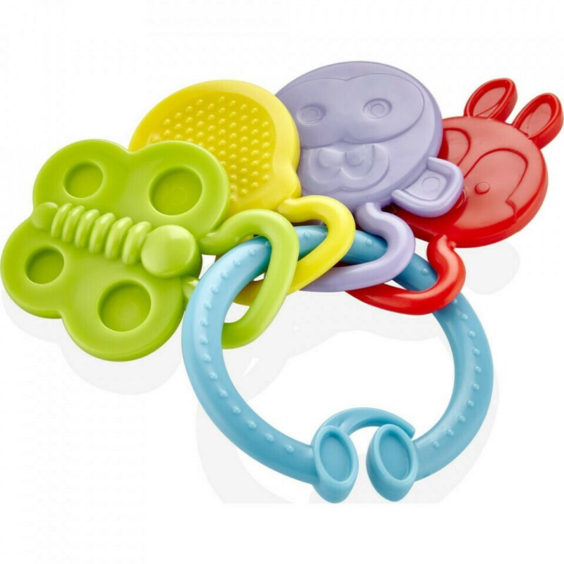 Jucarie dentitie Rattle Teether BabyJem (Culoare: Galben)