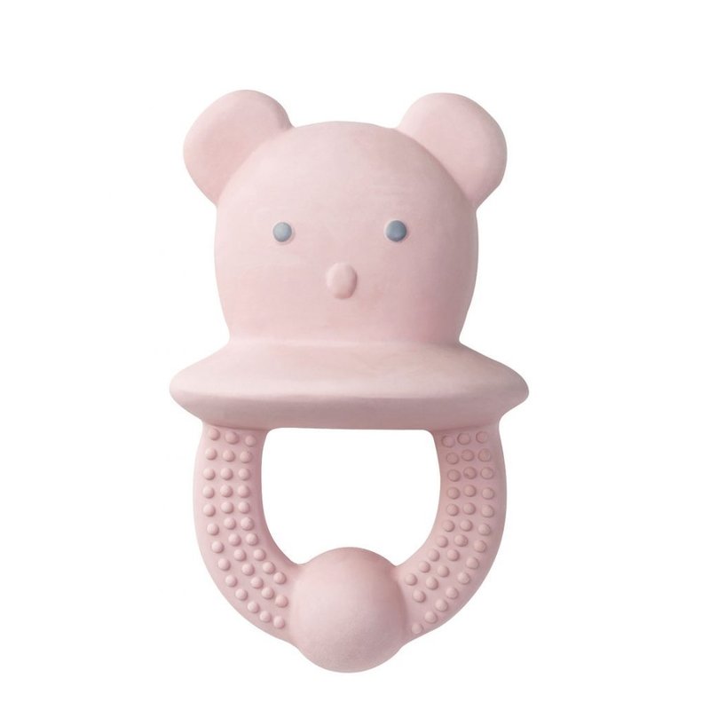 Saro baby - jucarie dentitie cauciuc natural sweet teddy, roz