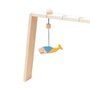 Jucarie Montessori din lemn, balena pentru centru activitati, albastru-galben, Mobbli - 2