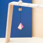 Jucarie Montessori din lemn, poliedru pentru centru activitati, roz-albastru, Mobbli - 3