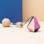 Jucarie Montessori din lemn, poliedru pentru centru activitati, roz-albastru, Mobbli - 4
