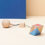 Jucarie Montessori din lemn, romboedru pentru centru activitati, roz-albastru, Mobbli - 4