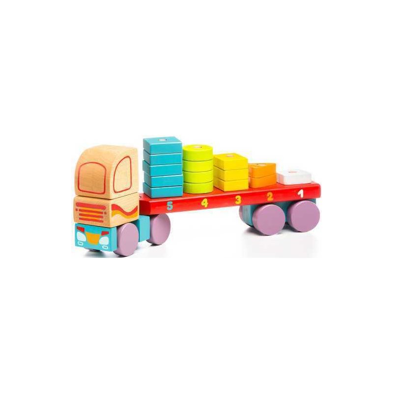 Jucarie din lemn, Cubika, “Camion cu forme geometrice”
