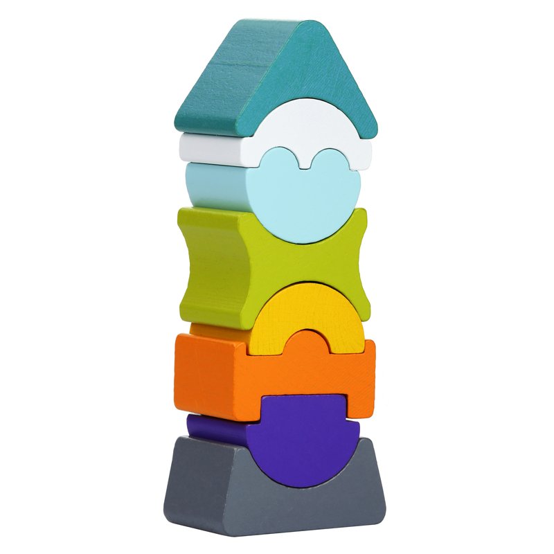 Cubika - set de constructie turn cu acoperis, turcoaz