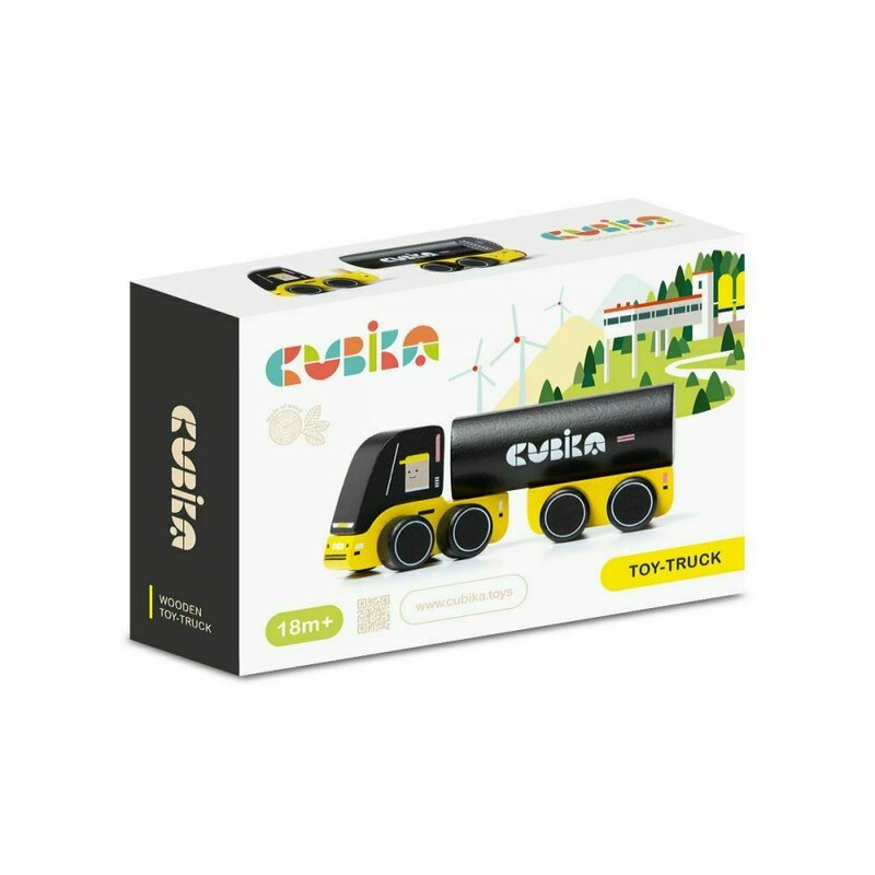 Cubika - jucarie din lemn, , tank truck