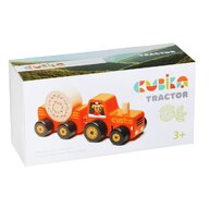 Cubika - Vehicul de lemn Tractoras Cu remorca
