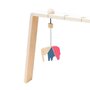 Jucarie Montessori din lemn, elefant pentru centru activitati, albastru-roz, Mobbli - 2
