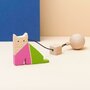 Mobbli - Jucarie din lemn pisica, colorat, pentru carusel / centru de activitati,  - 4