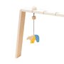 Jucarie Montessori din lemn, urs polar pentru centru activitati, portocaliu-albastru, Mobbli - 2
